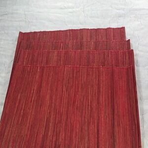 Tag Red Water Hyacinth Placemats Set of 4 Woven Boho Cottage Core